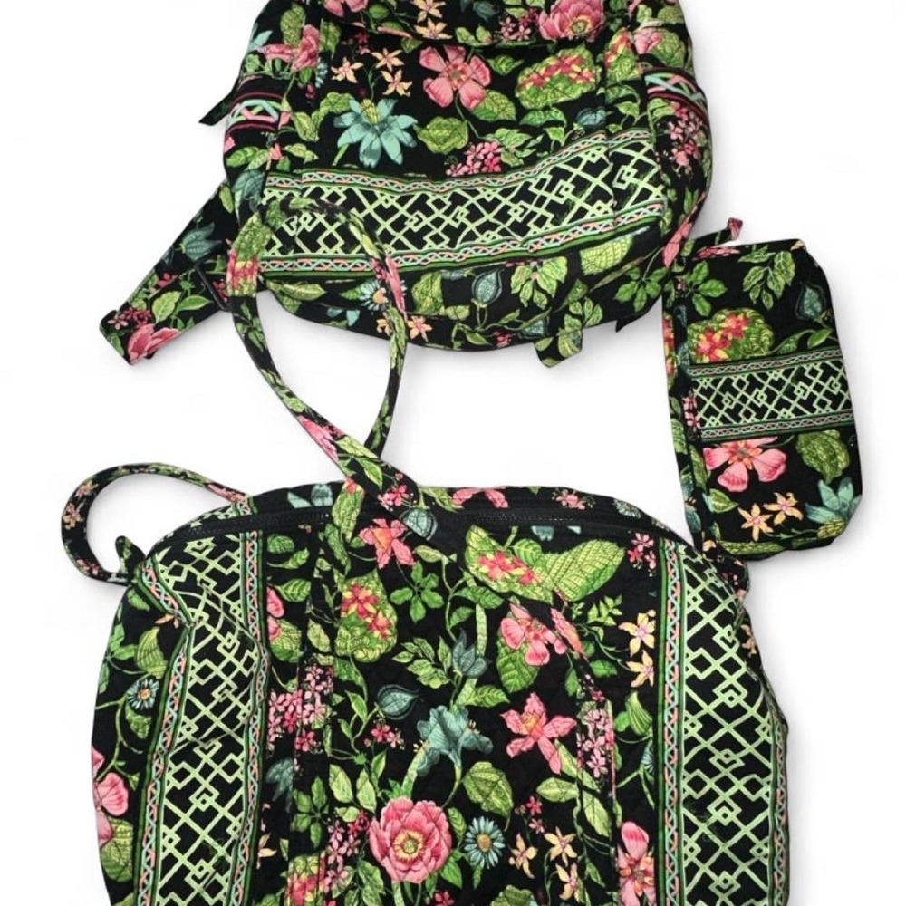 Vera Bradley Backpack, tote bag and Cosmetic Pouch Set  "Botanica" pattern